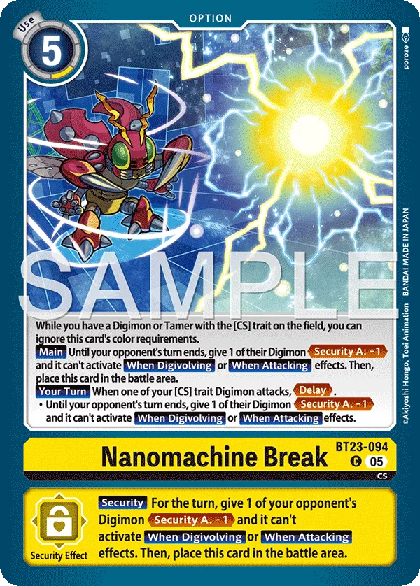 Nanomachine Break &mdash; Digimon Card Game card