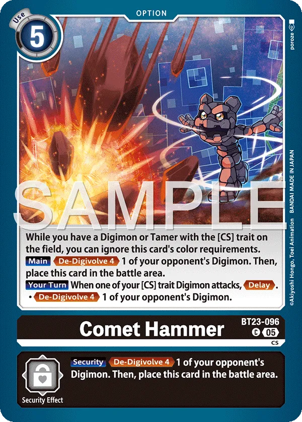 Comet Hammer &mdash; Digimon Card Game card