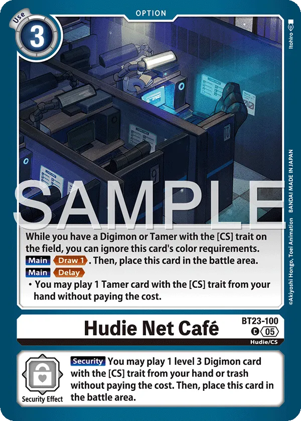 Hudie Net Café &mdash; Digimon Card Game card