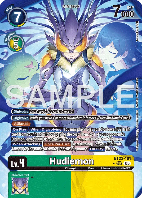 Hudiemon &mdash; Digimon Card Game card