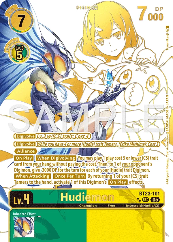 Hudiemon &mdash; Digimon Card Game card