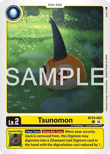 Tsunomon &mdash; Digimon Card Game card