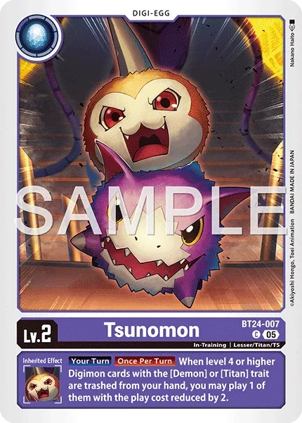 Tsunomon &mdash; Digimon Card Game card