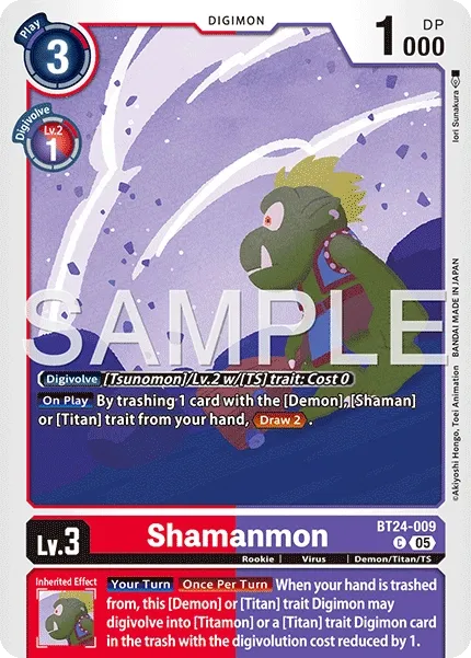 Shamanmon &mdash; Digimon Card Game card