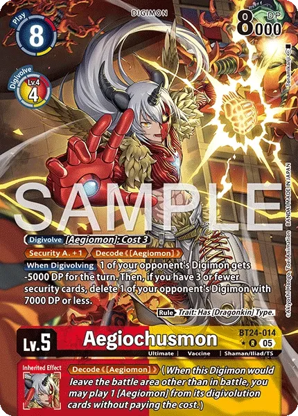Aegiochusmon &mdash; Digimon Card Game card