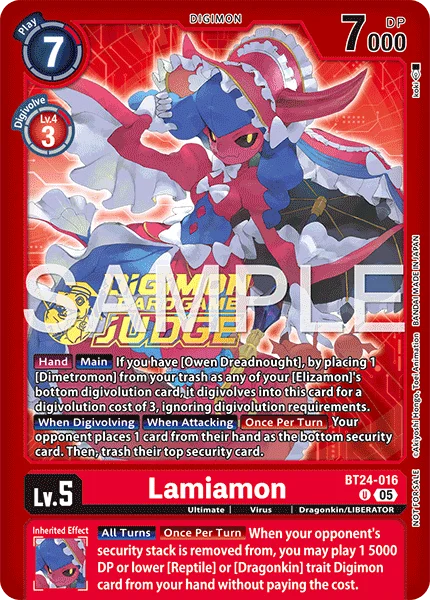 Lamiamon &mdash; Digimon Card Game card