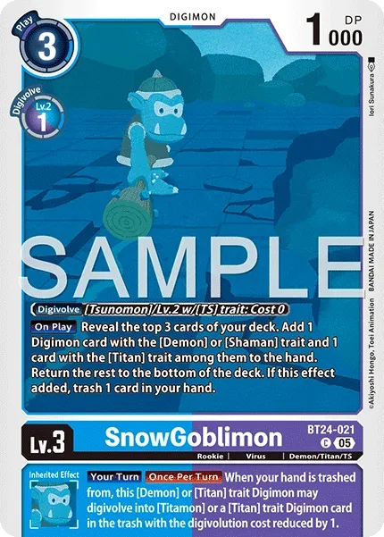 SnowGoblimon &mdash; Digimon Card Game card