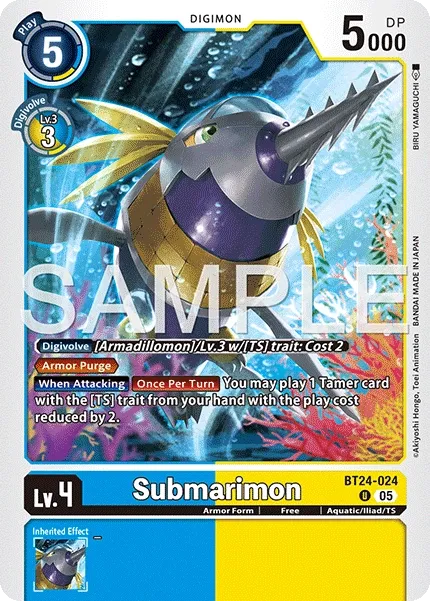 Submarimon &mdash; Digimon Card Game card