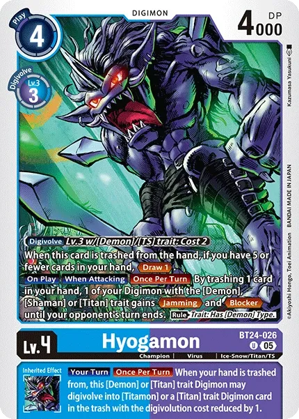 Hyogamon &mdash; Digimon Card Game card