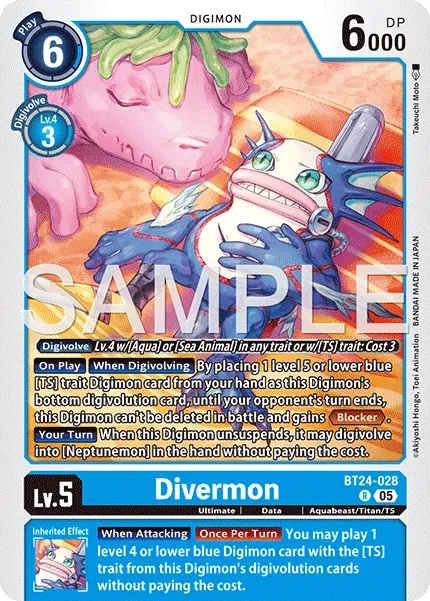 Divermon &mdash; Digimon Card Game card