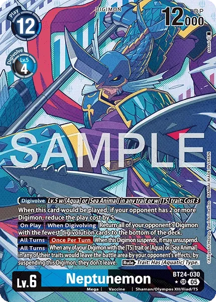 Neptunemon &mdash; Digimon Card Game card