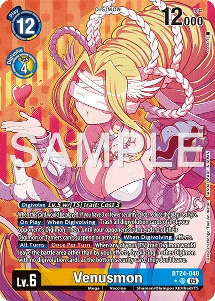 Venusmon &mdash; Digimon Card Game card