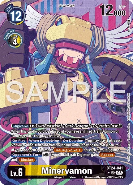Minervamon &mdash; Digimon Card Game card