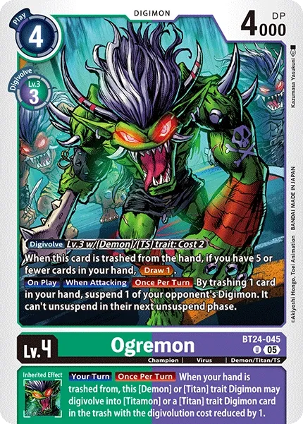 Ogremon &mdash; Digimon Card Game card