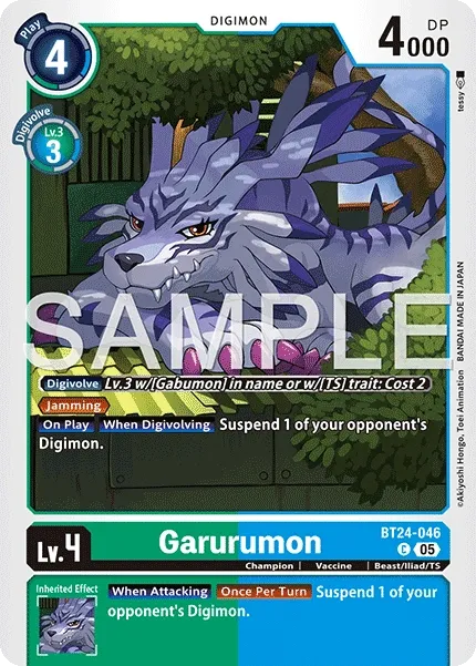 Garurumon &mdash; Digimon Card Game card