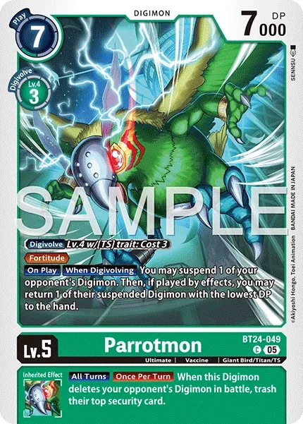 Parrotmon &mdash; Digimon Card Game card