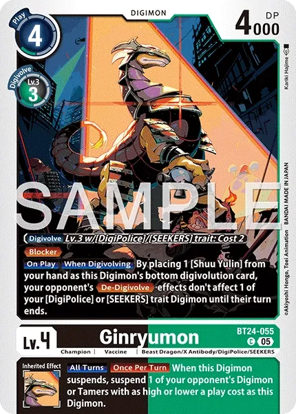 Ginryumon &mdash; Digimon Card Game card
