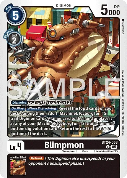 Blimpmon &mdash; Digimon Card Game card