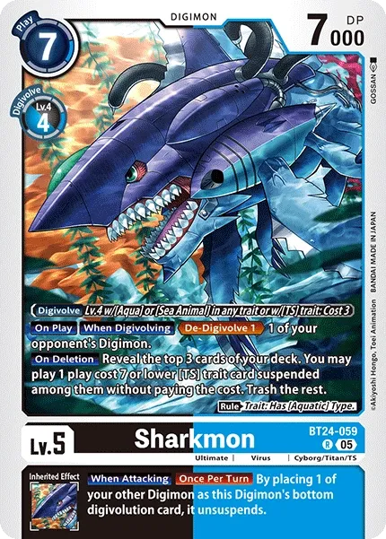 Sharkmon &mdash; Digimon Card Game card