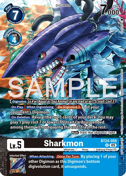 Sharkmon &mdash; Digimon Card Game card