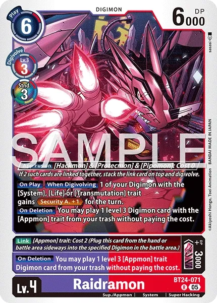 Raidramon &mdash; Digimon Card Game card