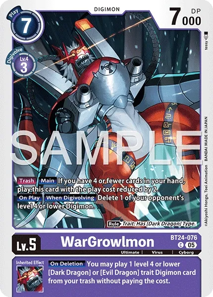 WarGrowlmon &mdash; Digimon Card Game card