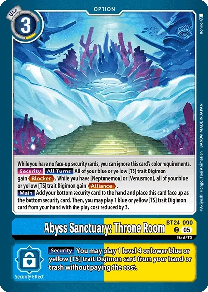 Abyss Sanctuary: Throne Room &mdash; Digimon Card Game card