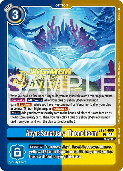 Abyss Sanctuary: Throne Room &mdash; Digimon Card Game card