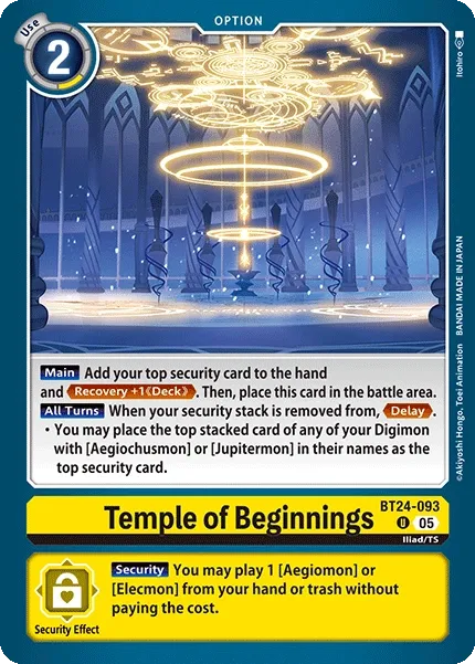 Temple of Beginnings &mdash; Digimon Card Game card