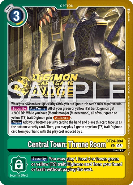 Central Town: Throne Room &mdash; Digimon Card Game card