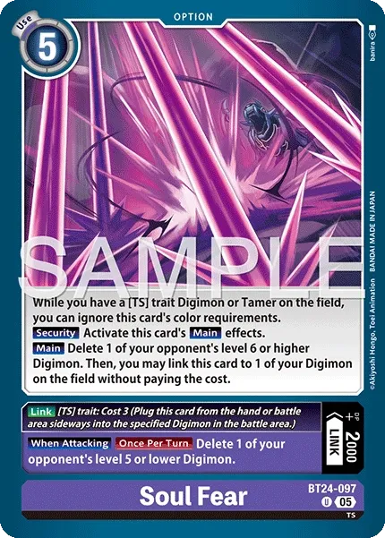 Soul Fear &mdash; Digimon Card Game card