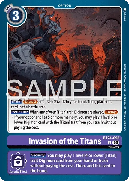Invasion of the Titans &mdash; Digimon Card Game card