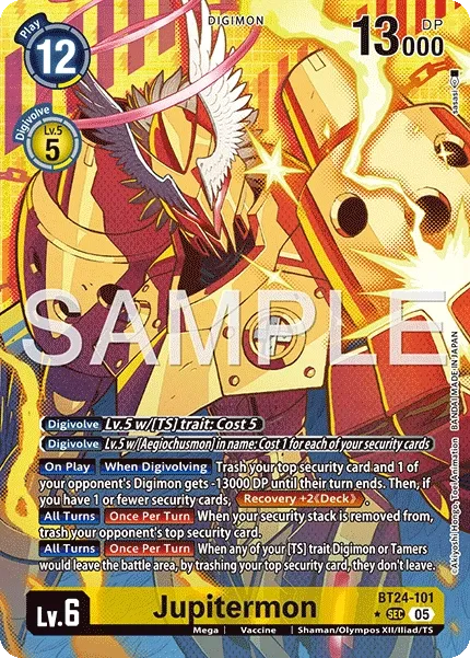 Jupitermon &mdash; Digimon Card Game card