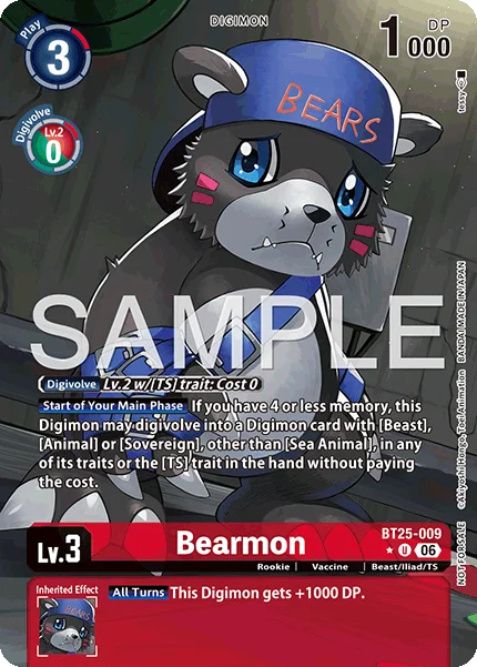 Bearmon &mdash; Digimon Card Game card