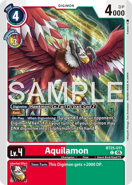 Aquilamon &mdash; Digimon Card Game card