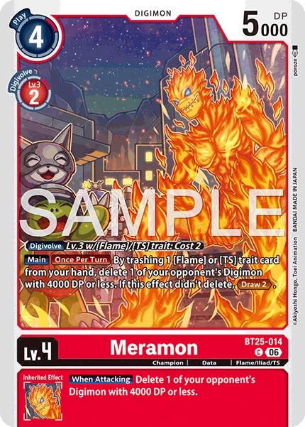 Meramon &mdash; Digimon Card Game card