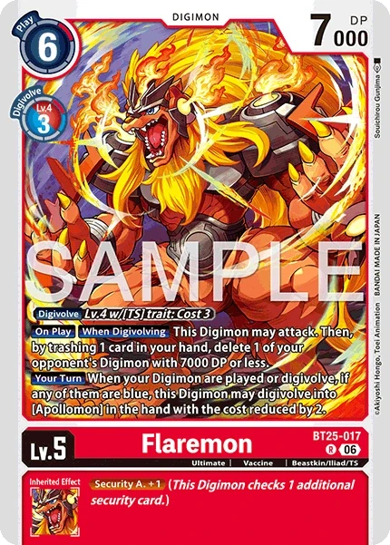 Flaremon &mdash; Digimon Card Game card