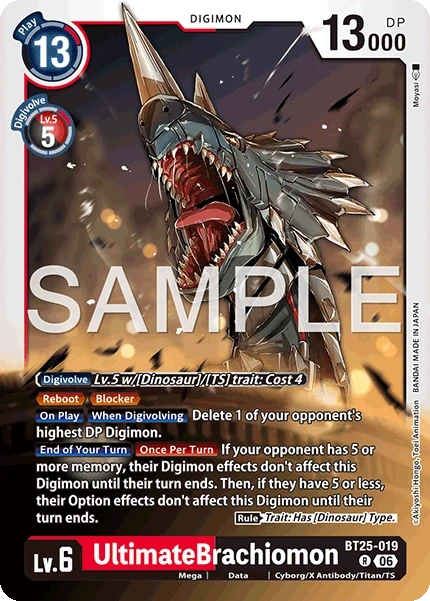 UltimateBrachiomon &mdash; Digimon Card Game card