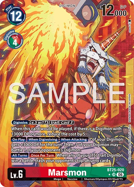 Marsmon &mdash; Digimon Card Game card