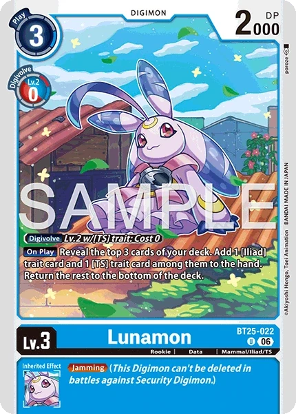 Lunamon &mdash; Digimon Card Game card