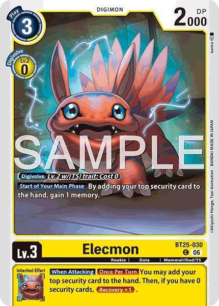 Elecmon &mdash; Digimon Card Game card