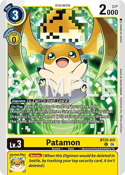 Patamon &mdash; Digimon Card Game card
