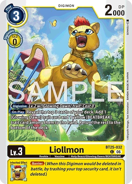 Liollmon &mdash; Digimon Card Game card