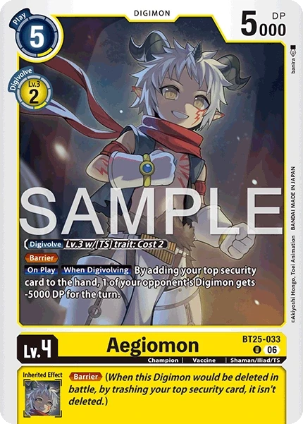 Aegiomon &mdash; Digimon Card Game card