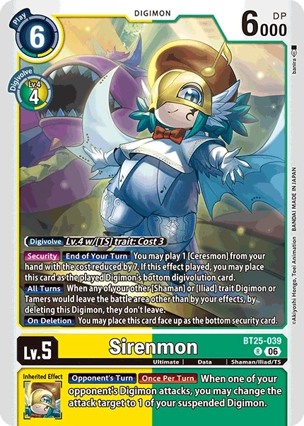 Sirenmon &mdash; Digimon Card Game card