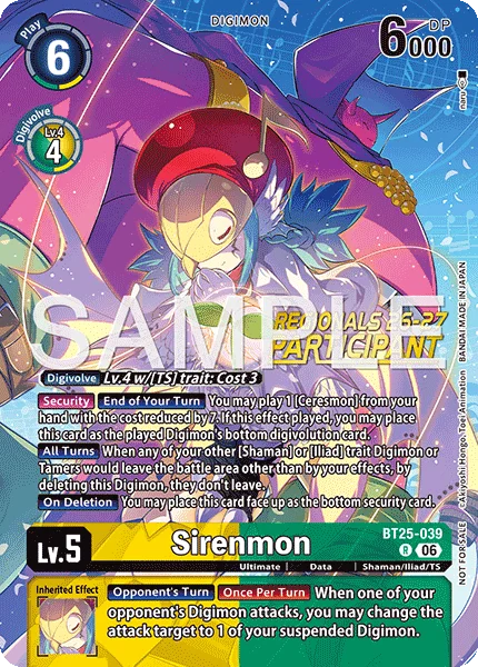 Sirenmon &mdash; Digimon Card Game card