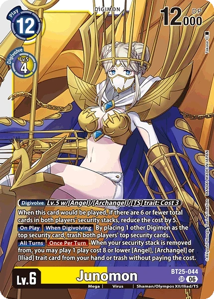 Junomon &mdash; Digimon Card Game card
