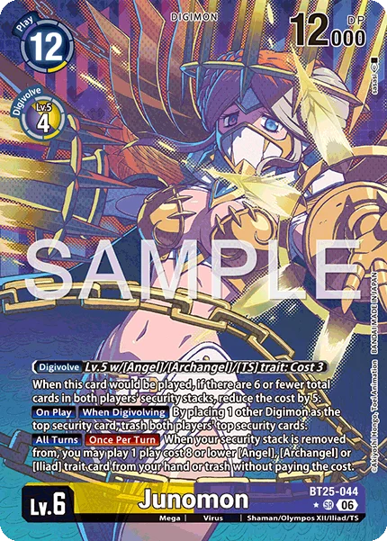 Junomon &mdash; Digimon Card Game card