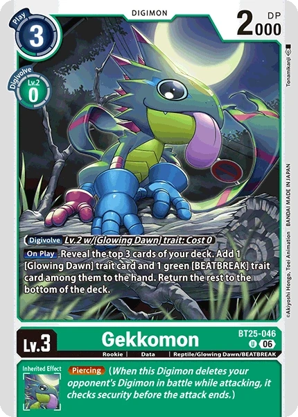 Gekkomon &mdash; Digimon Card Game card