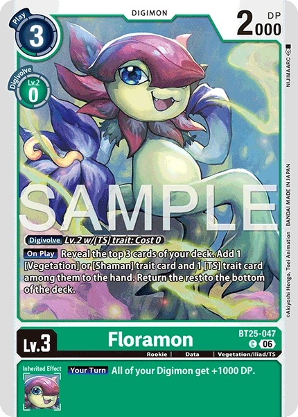 Floramon &mdash; Digimon Card Game card